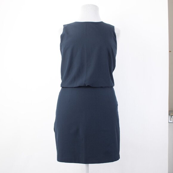 Banana Republic Dress $90 Sz 14 Navy Blue Sleeveless Polyester Spandex Dress - Picture 2 of 13